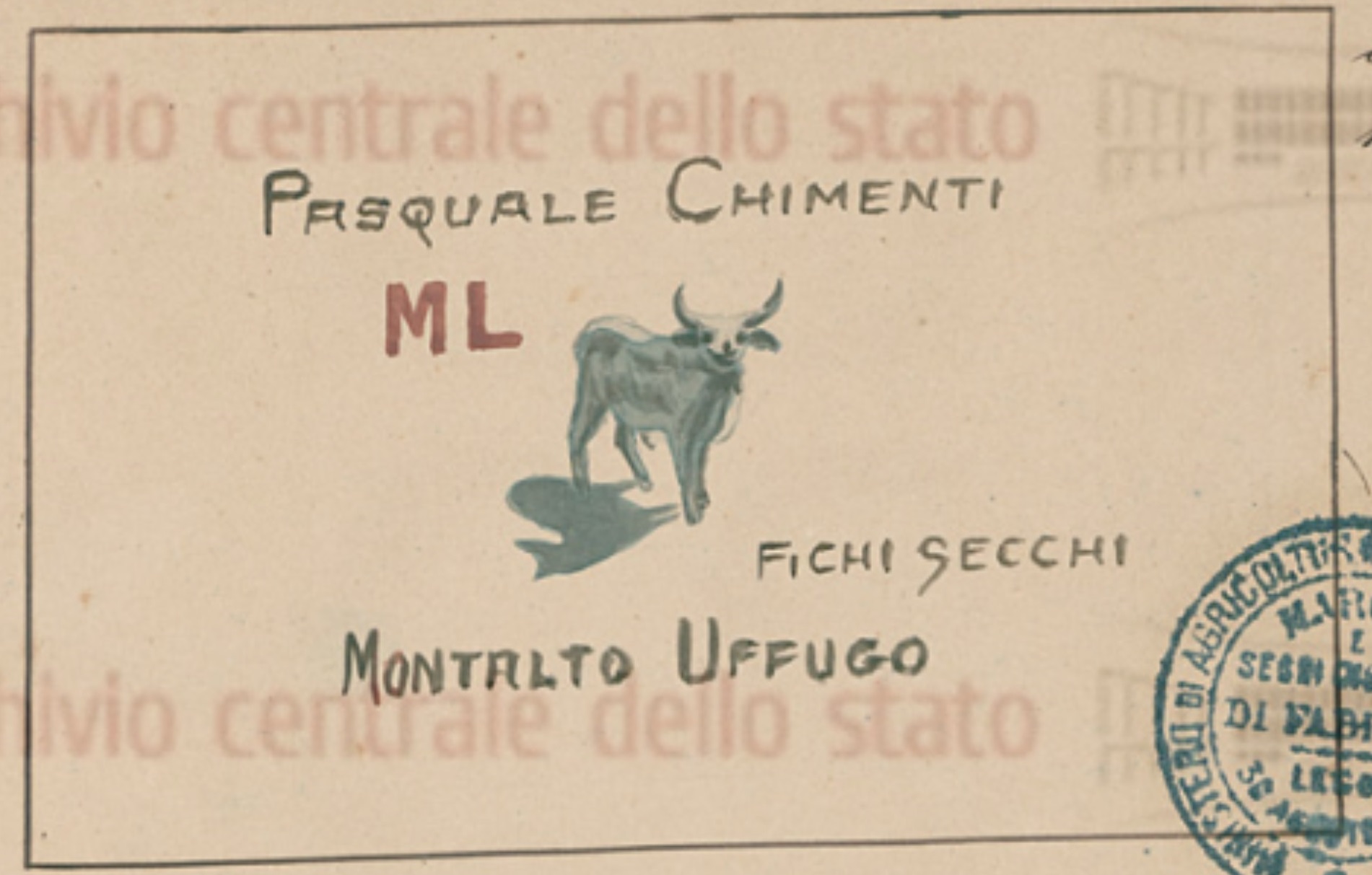 Pasquale Chimenti, Vaccarizzo, Montalto Uffugo, 1905